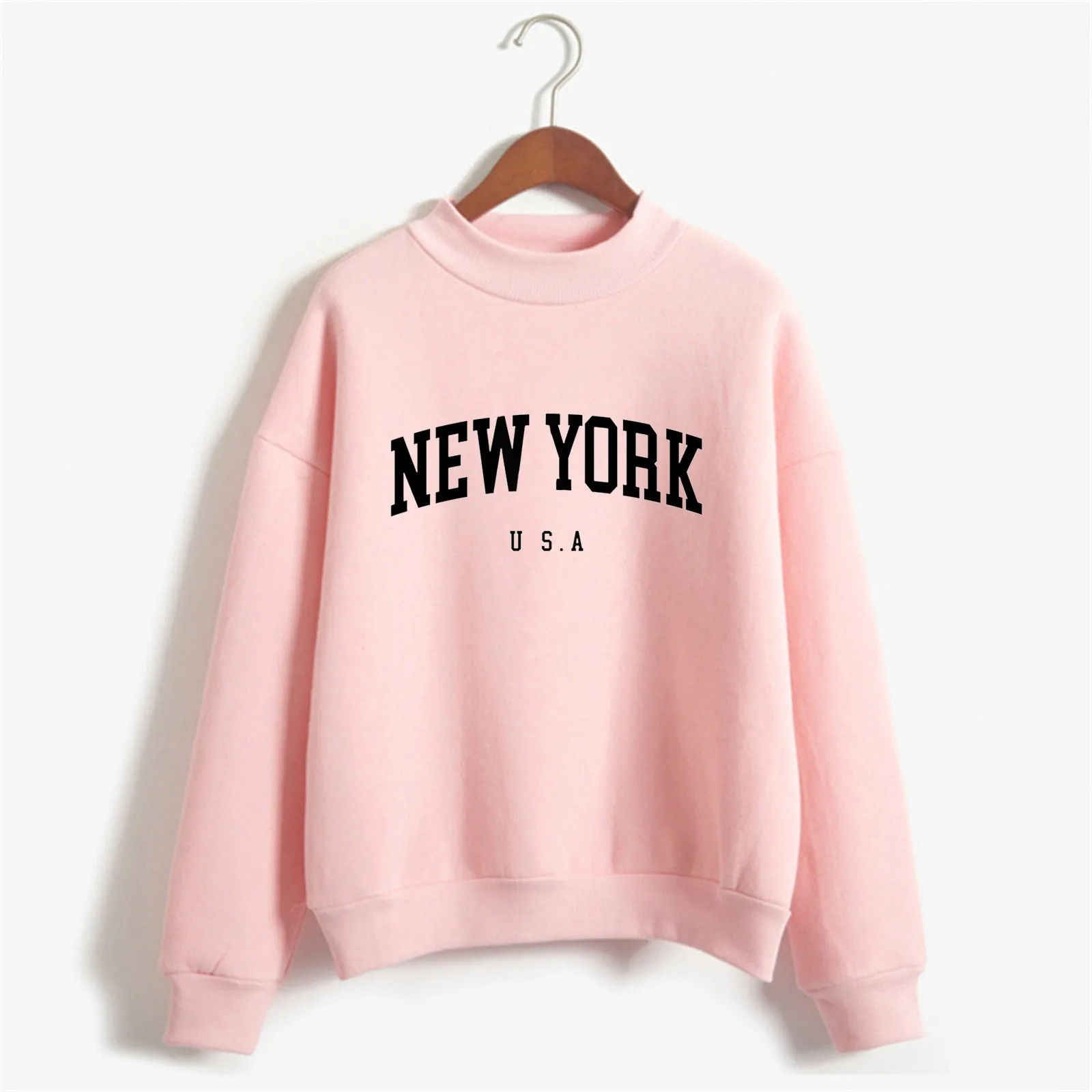 New York Print Sweatshirt Womens Outdoor Sports Tracksuits Harajuku Oversize Leisure Hoodies Loose Crew Neck Pullovers Sudaderas