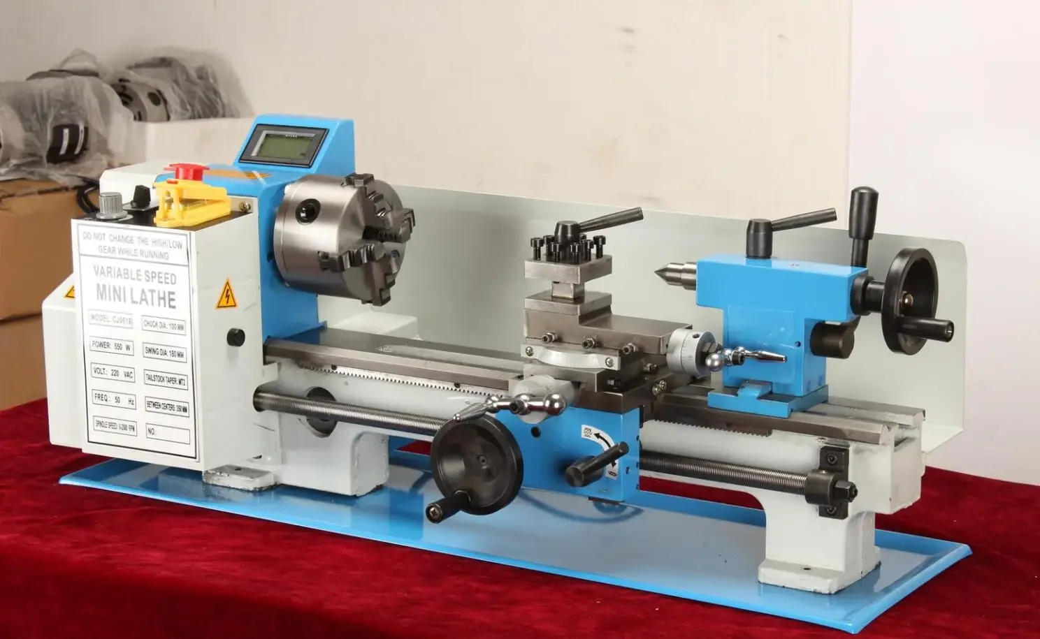 hobby mini lathe 7x14 metal gear  small bench lathe BHC0618 spindle bore 32mm  550W factory directly sell