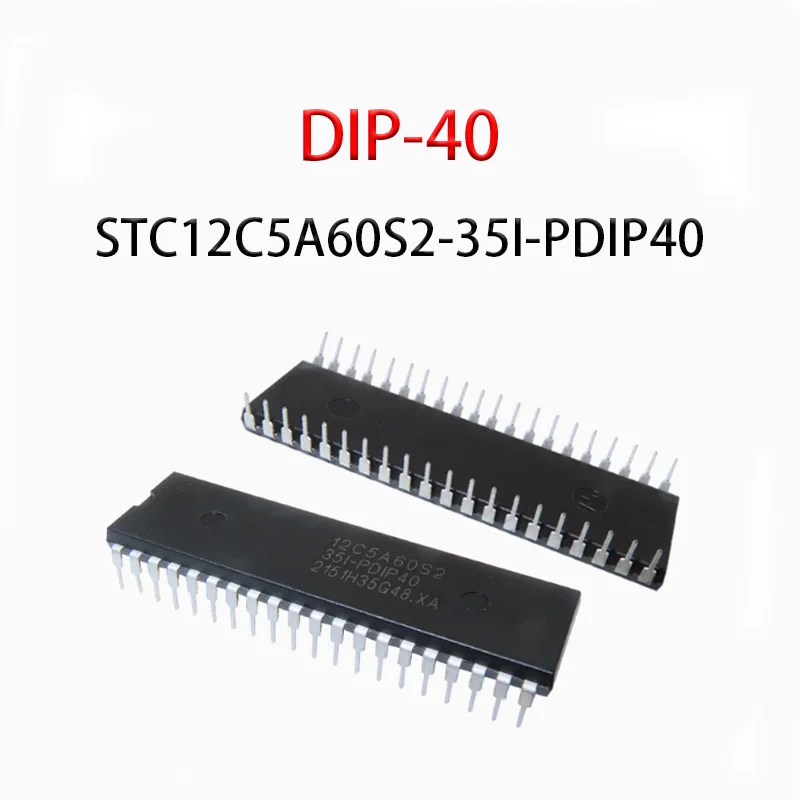 STC12C5A60S2-35I-PDIP40 12C5A60S2 package DIP-40 microcontroller with 2PCS direct insertion