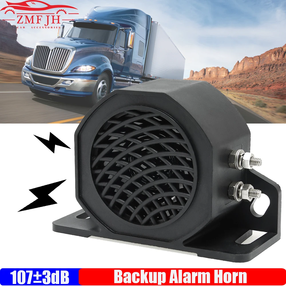 

ZMFJH Decibel Backup 107dB Reversing Horn IPX6 Waterproof Backup Alarm Siren Beeper for Vehicle Truck Reversing Reminder 12-48V