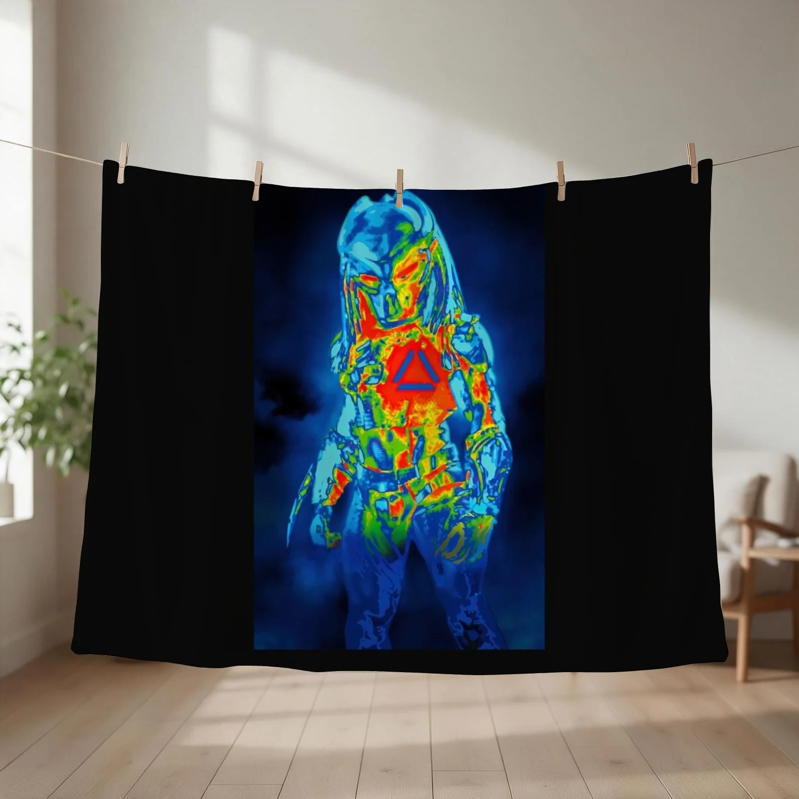 Predator Vision Sticker Throw Blanket couch cozy soft plush fuzzy picnic outdoor blanket
