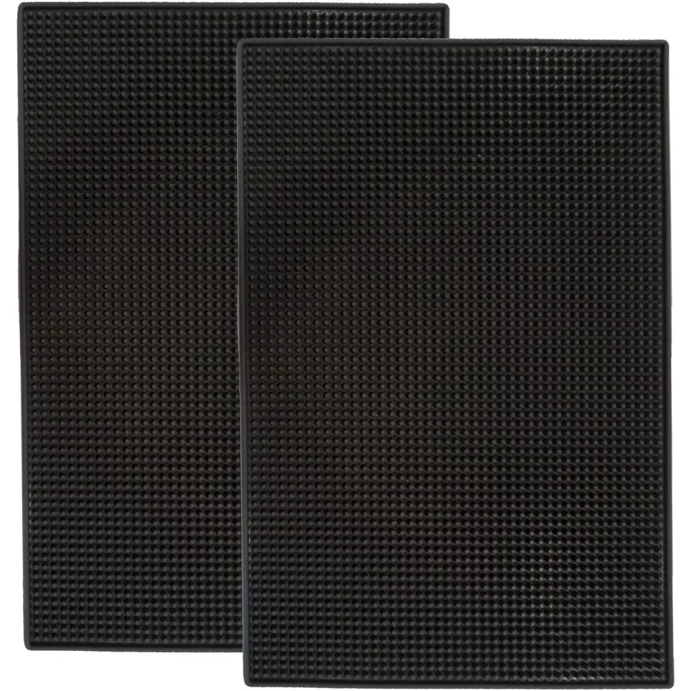 

2PCS Rubber Mat, Non-slip Service Spill Mat, Bar Table Mat, Restaurant Kitchen Counter Mat