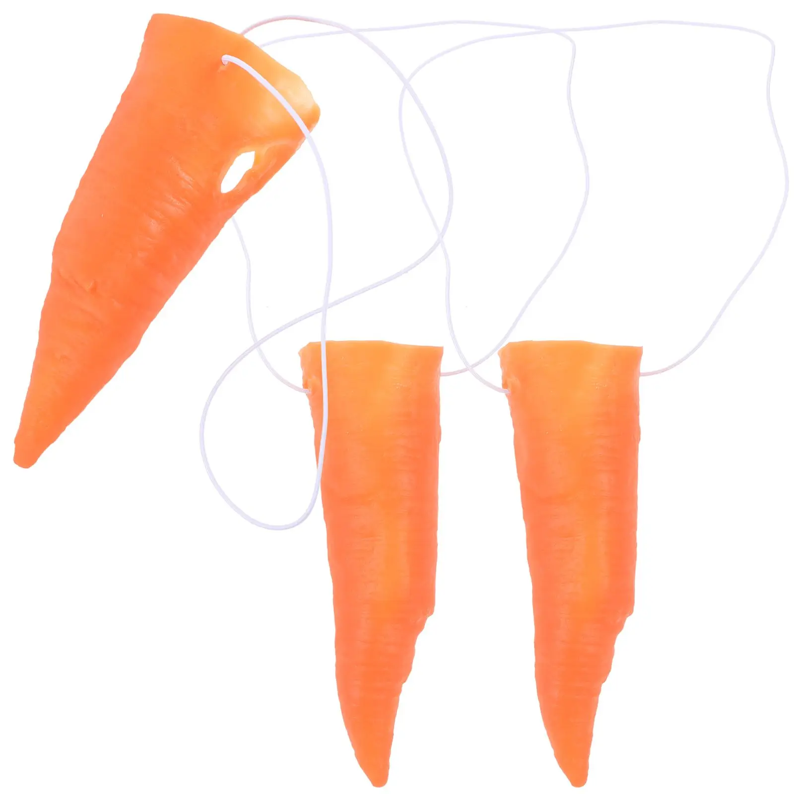 

3 Pcs Carrot Nose Prop Christmas Snowman Props Decorating Party DIY Accessories Portable Hat Ring Decoration