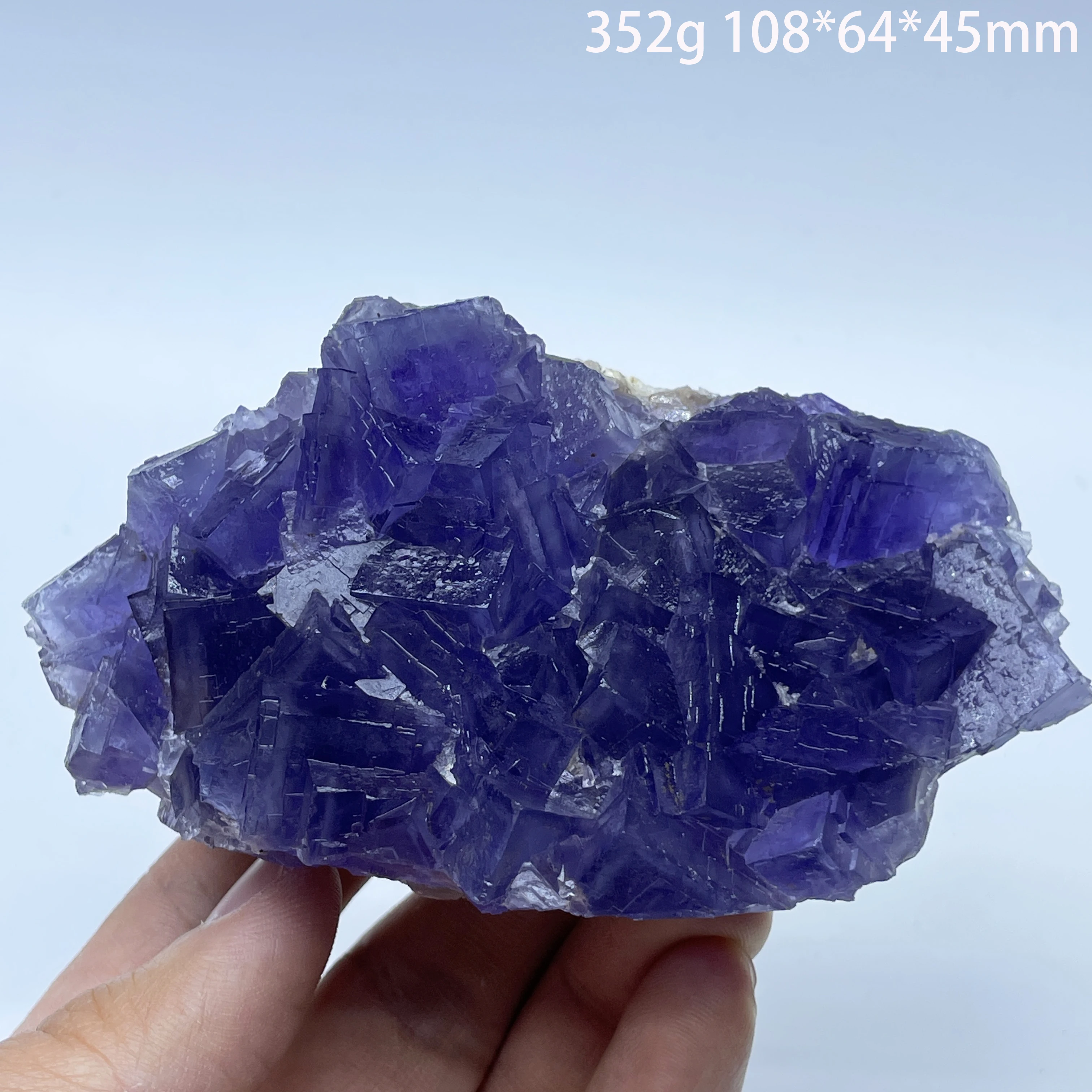 Natural Blue Fluorite Quartz Crystal Ore Mineral Specimen Healing Stone for Home Decoration And Teaching