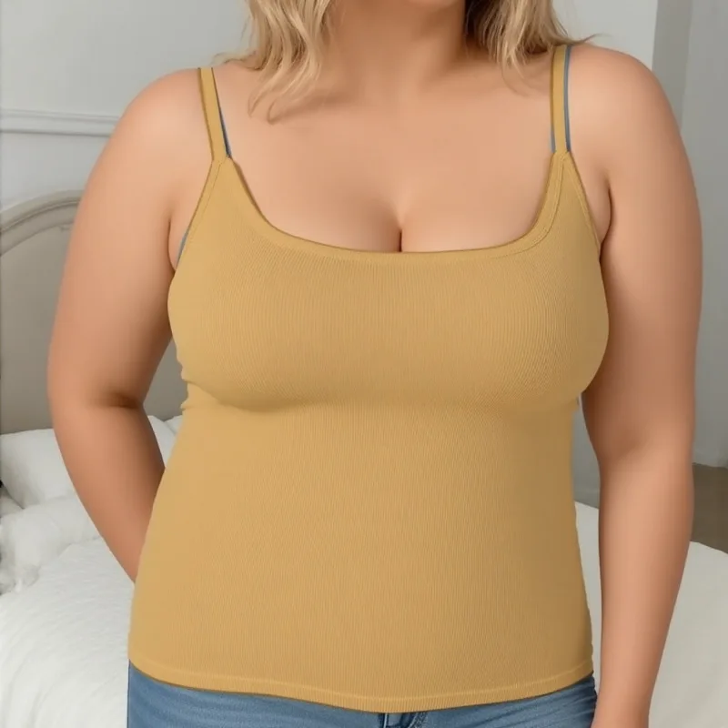 

Plus Size Women s Sleeveless Tank Top Summer Stretchy Comfortable Casual Basic Cami Shirt for Big Size Ladies womens clothing