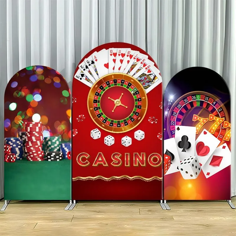elastic-double-layer-arch-backdrop-cover-casino-theme-backdrop-set-featuring-roulette-wheel-poker-cards-and-dice-design-perfect