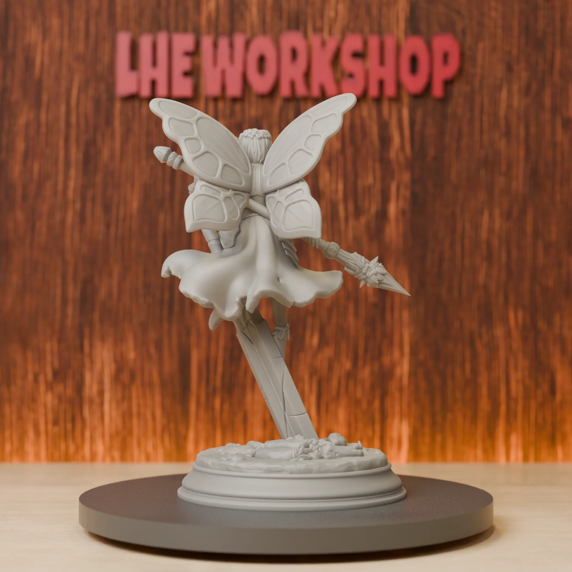 Fairy Knight Miniatures | 28mm-75mm | Resin 3D Printed DND Pathfinder Mini | Unpainted Grey