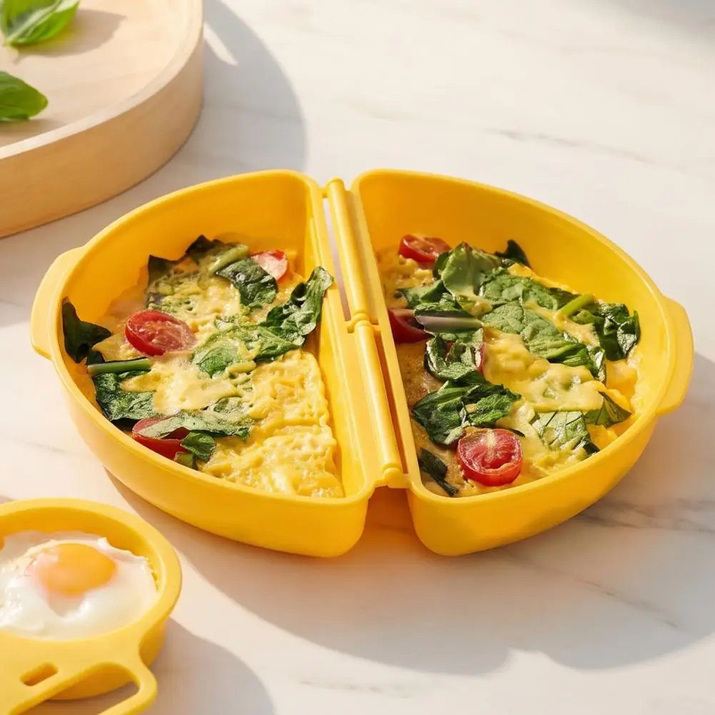 Fast Cooking Tools for Dorm 2pcs Egg Poacher Set Non-stick Microwave Omelet Pan Bpa-free Breakfast for Quick for Microwave