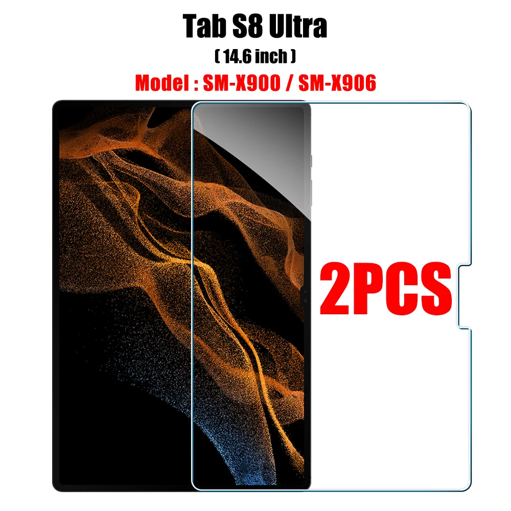 2PCS Gehard Glas Screen Protector voor Samsung Galaxy Tab S8 Ultra Plus S6 Lite S7 Fe A7 Lite a8 S9 A9 Tablet Accessoires Film