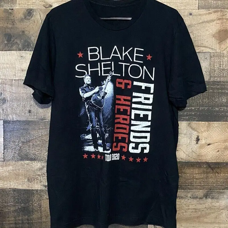 Blake Shelton Heros And Friends 2020 Tour T Shirt Black S 5Xl