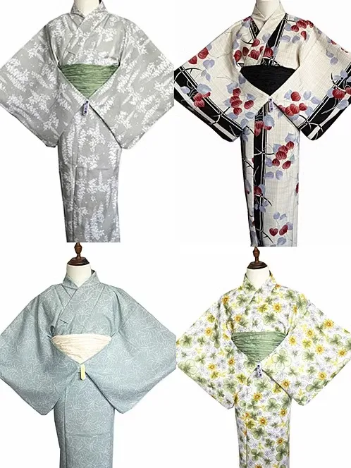 Japanese Kimono Yukata Women's Traditional Formal Style Shooting Travel With Wrinkle-resistant Fabrics Multi Styles New FZ109