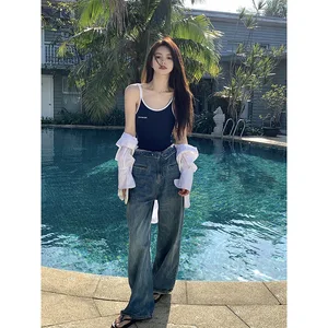 2022 اليابانية نمط جديد رقيقة صغيرة الثدي ملابس السباحة محافظة الينابيع الساخنة مثير ملابس السباحة 2 قطعة أعلى 8 ملابس السباحة ضئيلة البطن - رقم 6