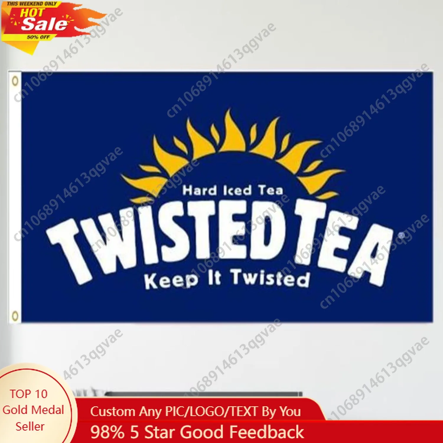 

Blue Twisted Tea Flag Banner for Indoor and Outdoor Banner Decoration Tapestry Custom Decoration
