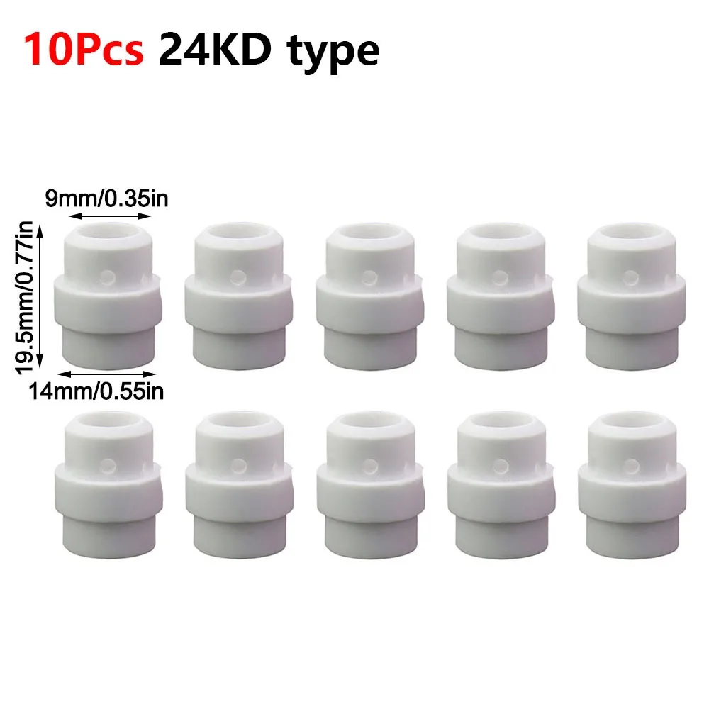 10Pcs 24KD 36KD Ceramic Welding Gas Diffuser Alumina Ceramic High Temperature Resistant Ceramic Current Shunt 350A 500A