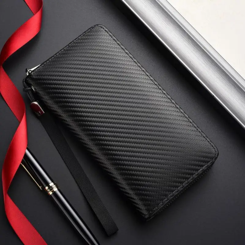 

Fashionable men's wallet anti-theft brush multiple card slots casual niche large capacity practical hand-held bag zero wallet