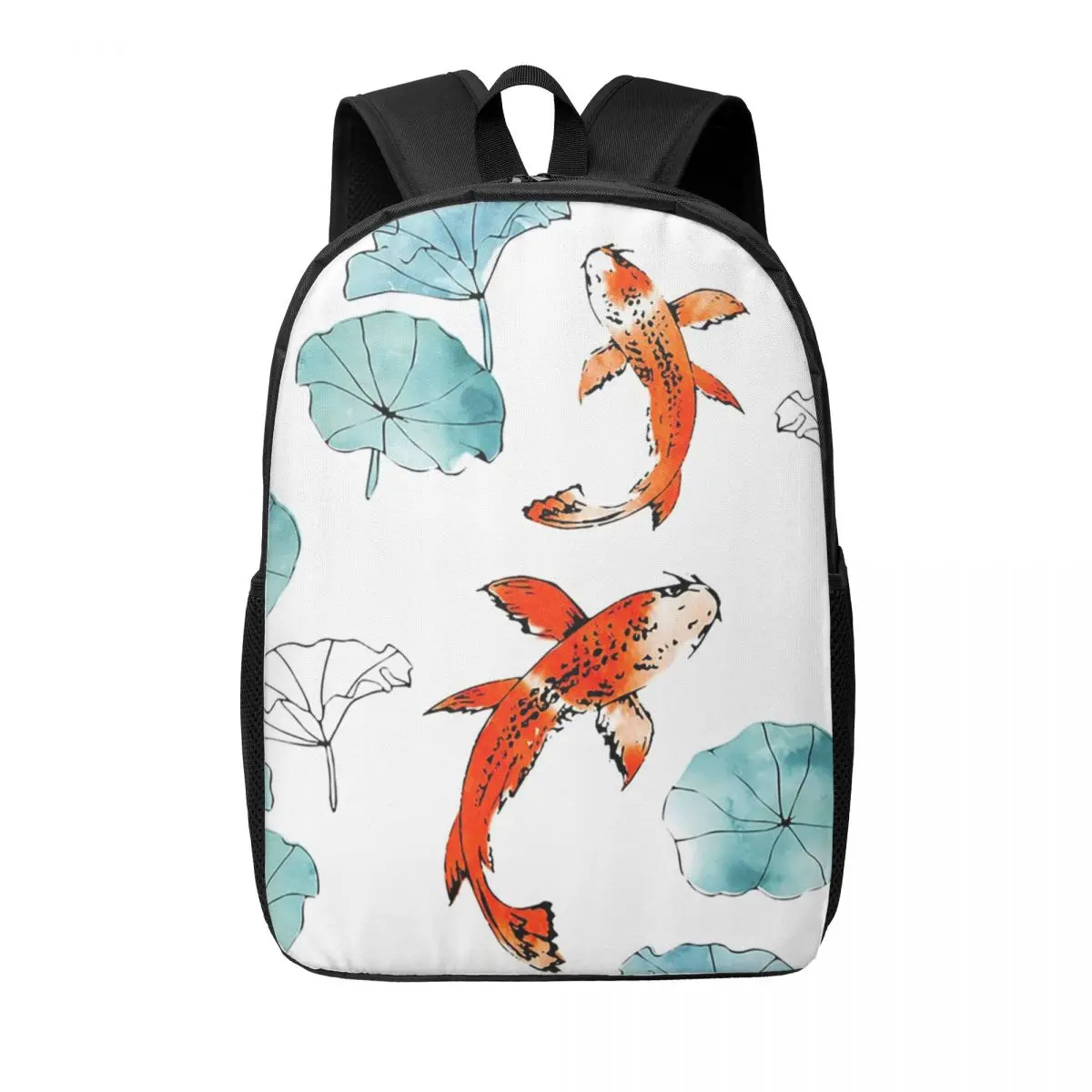 

Waterlily Koi женские рюкзаки для мальчиков и девочек, сумка для книг, водонепроницаемые детские школьные сумки, портативный рюкзак для ноутбука, сумка на плечо