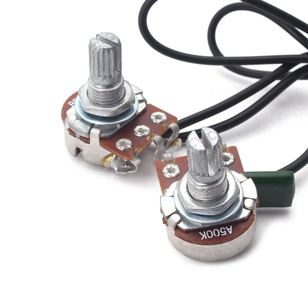 

potentiometer split shaft A500K guitar split shaft taper audio taper