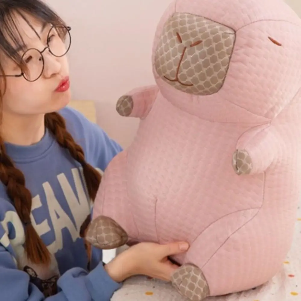 시원한 표면 카피바라 봉제 인형 아이스 실크 여름 카피바라 봉제 베개 사랑스럽고 상쾌한 쿨 빈스 카피바라 인형