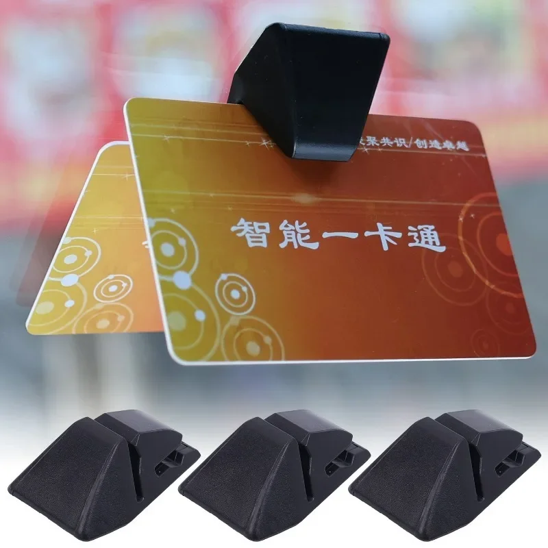 Portable Car Parking Card Clamp Car Temporary Parking Card Ticket Holder Auto Card Bill Holder Mount Car Interior Accessories