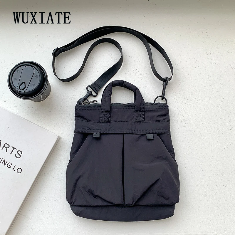 WUXIATE Casual nylon bag Ladies crossbody bag large capacity new niche hand bill shoulder bag