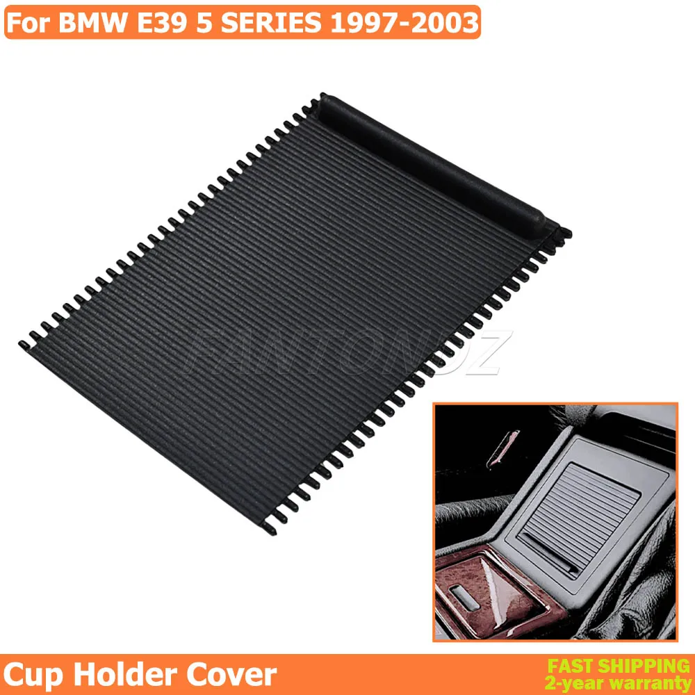 Für BMW 5er E39 1995–2003, Auto-Mittelkonsolenabdeckung, Rollo-Abdeckung, Wasserbecherhalter, Vorhang 51168159698 ﻿