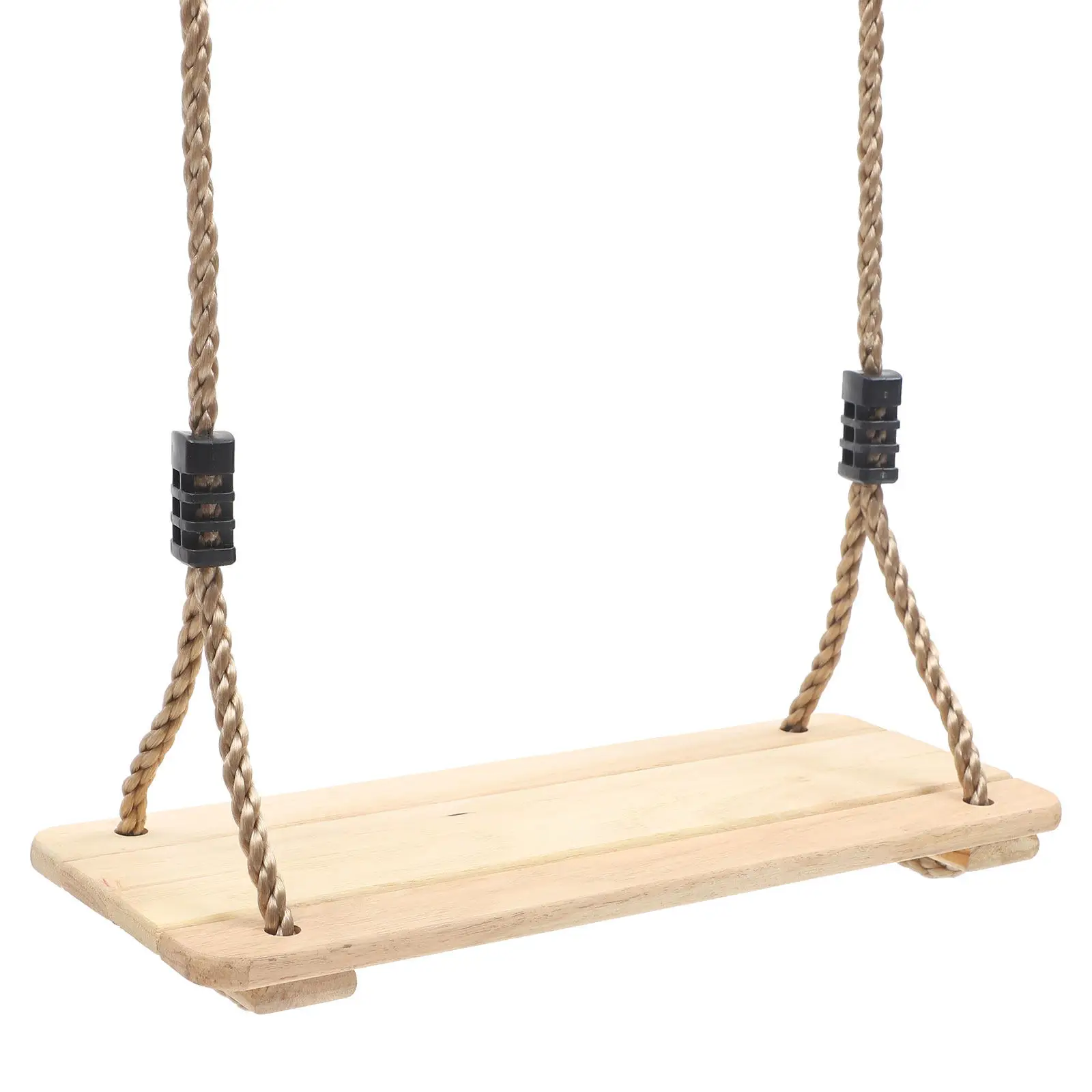 Children Wooden Swing Safe Smooth Polished Natural Pine Wood Indoor Outdoor Hanging Swing for Kids Garden Playground