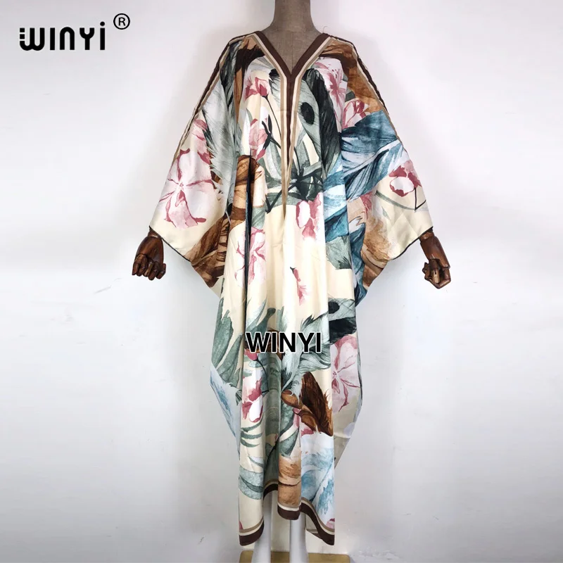 2021 Summer Women caftanPrint Sexy maxi jurk African Maxi Dress Long Sleeve Elegant Boho Beach Dress Casual Long Dresses