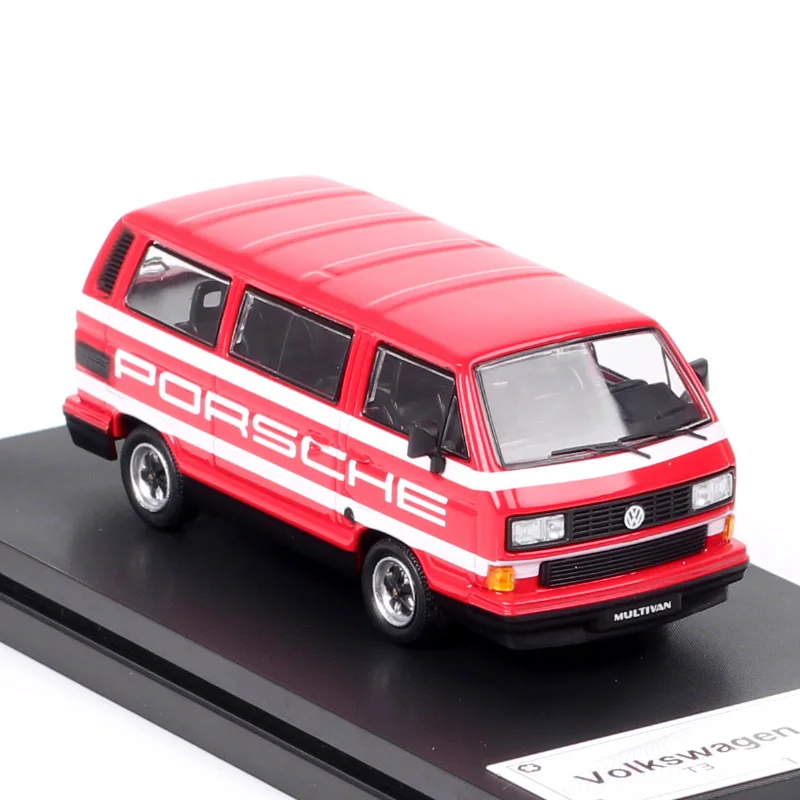 Master 1/64 Scale Retro VWประเภท2 T3 Multivan Bus Van Transporterรุ่นโลหะDiecasts & Toy Vehiclesรถสีแดงกล่องอะคริลิค