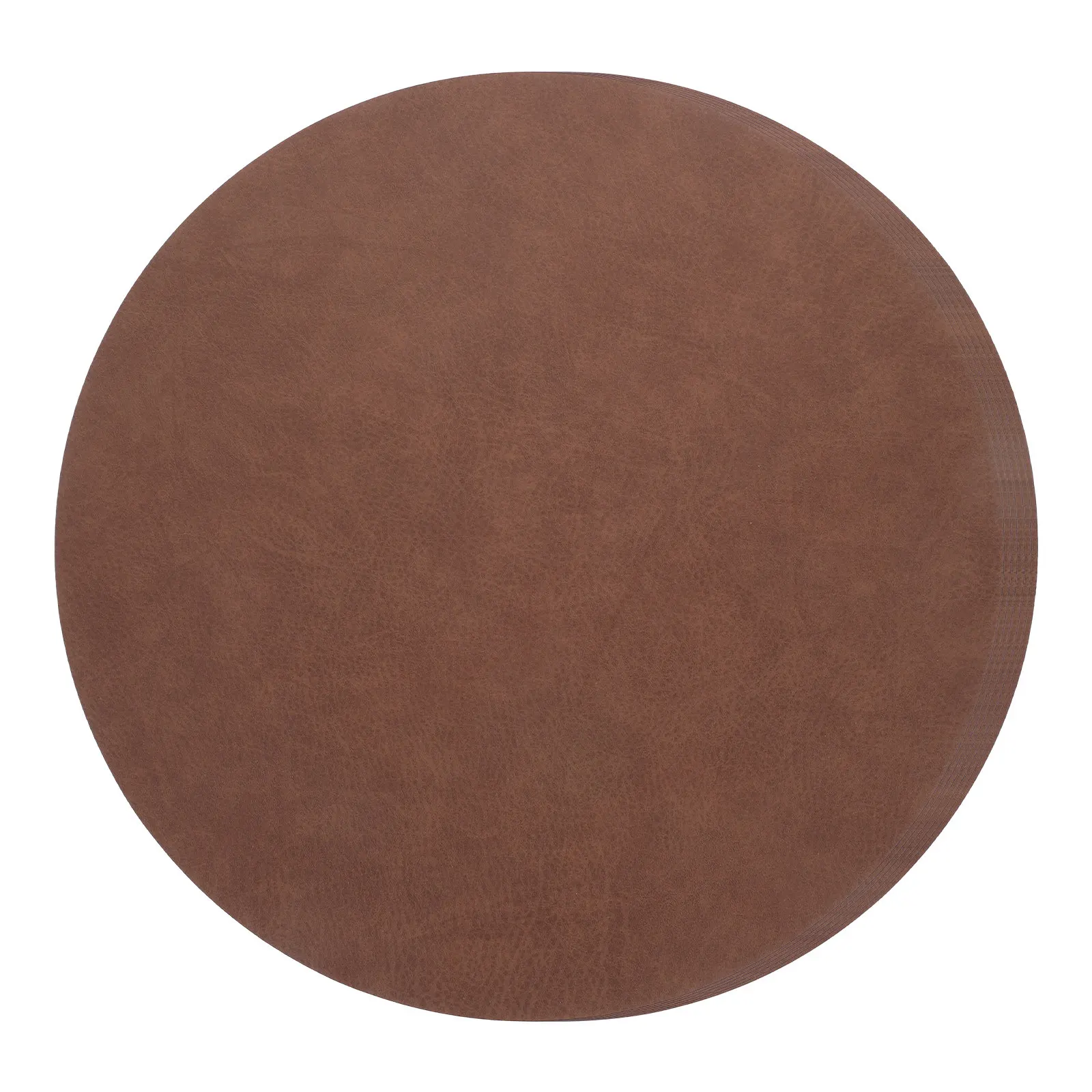 Round Placemats Set 15 Inch Faux PU Washable Table Mats for Dining Tables Kitchens Outdoor Patio Party Table Setting