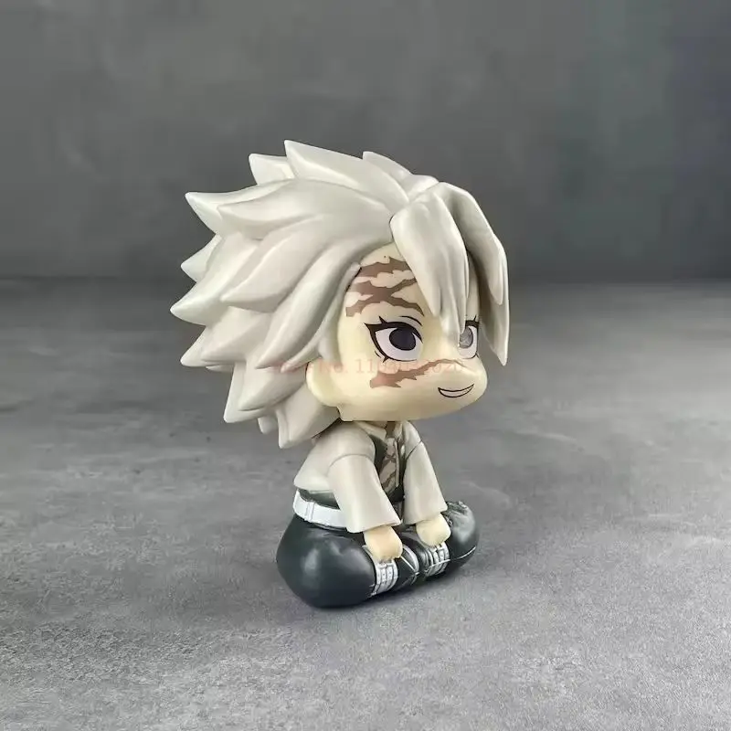 Demon Slayer Anime Q Ver. Conjunto de bonecos de ação - Mitsuri Kanroji Shinazugawa Sanemi Brinquedo colecionável modelo Kawaii Pvc presentes de Natal