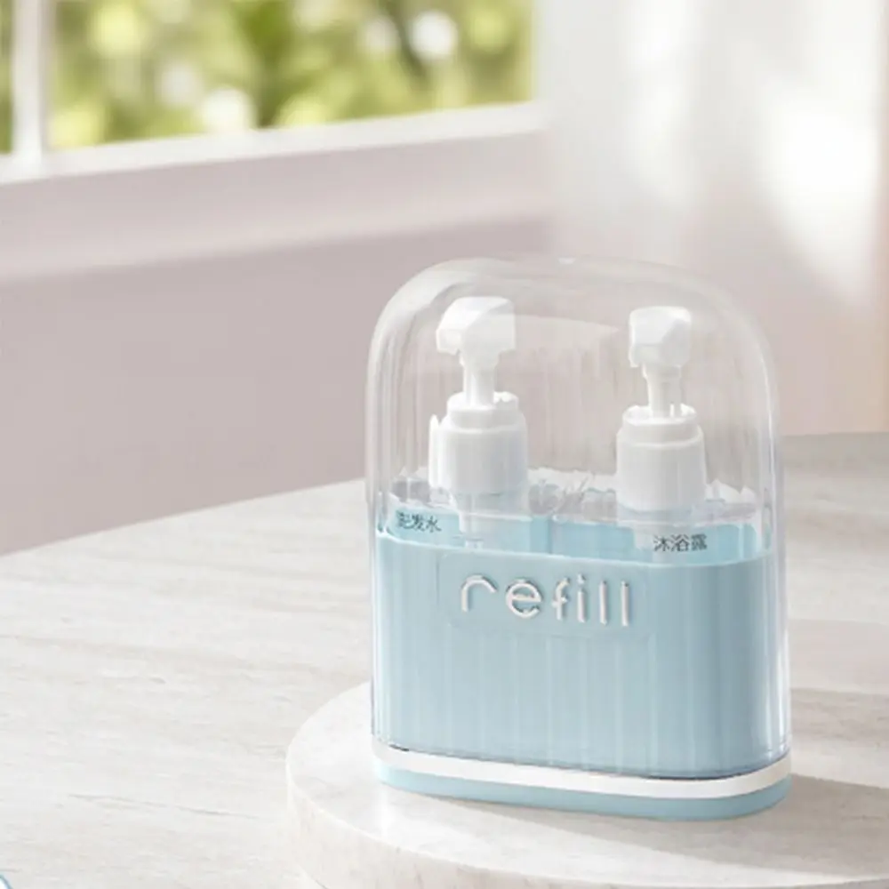 Tragbares Set aus Toilettenartikelflaschen, 2/4 in 1, wiederverwendbare, leere Reiseflaschen, auslaufsichere, aufteilbare Flaschen, nachfüllbare Behälter für den Urlaub. – Detail 6
