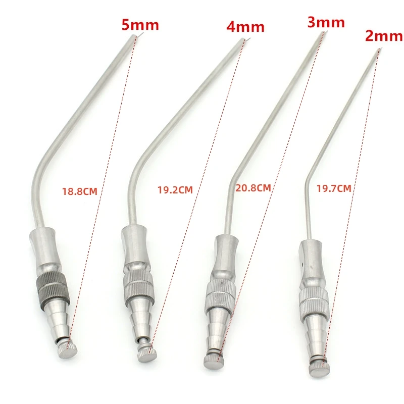 

4Pcs Multiple Specifications Dentistry Stainless Steel Strong Straw Implants Sucker Pipettes Dental Surgery Tools Oral Cavity