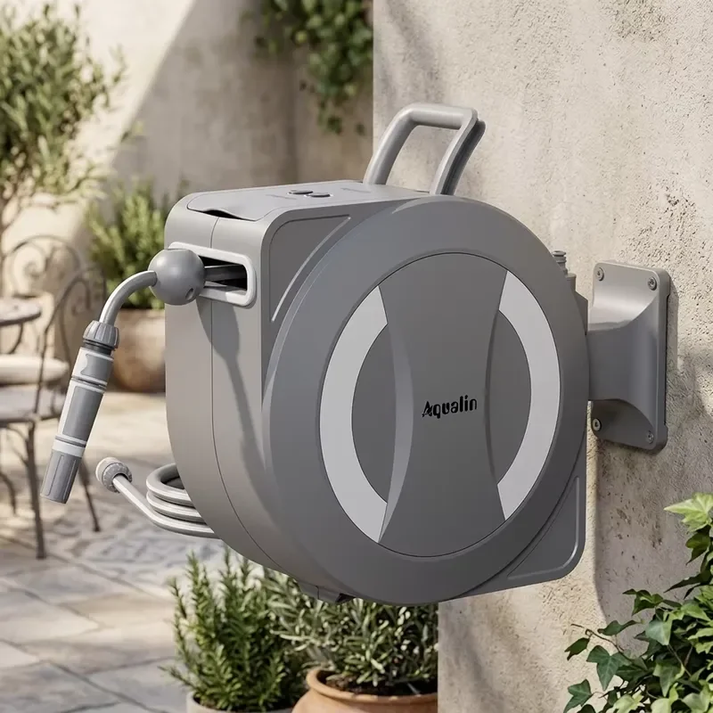 Retractable Automatic Hose Reel Pipe Water Reel Hose 100 Ft High Quality High Pressure Washer Retractable Garden Water Hose