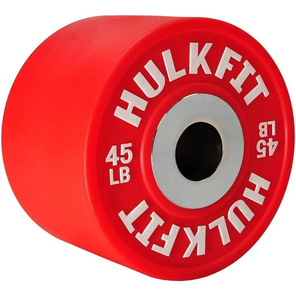 

Color Coded 2-Inch Dumbbell Bumper Plate with Steel Hub, Single, 45 Pounds