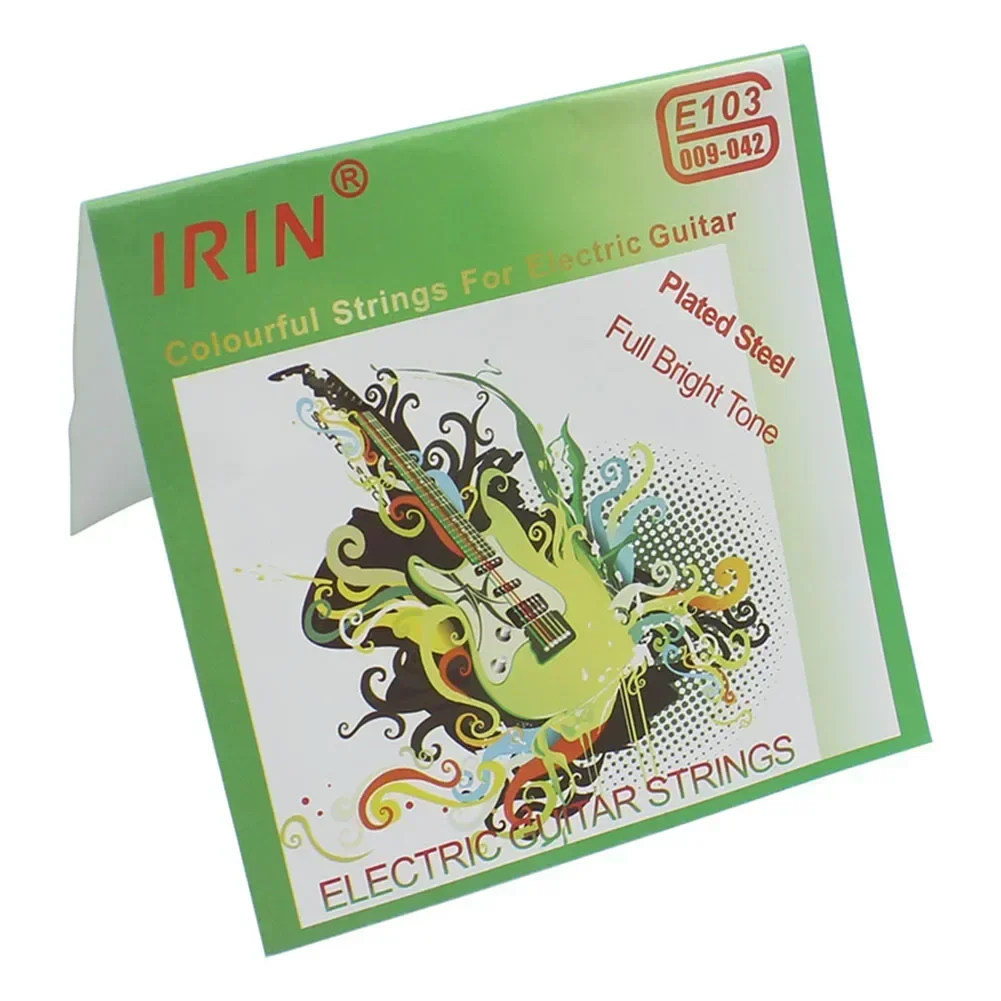 6PCS IRIN E103 Electric Guitar Strings Metal Rock Nickel Wound String High Quality Colourful Guitar Strings Musical Instruments