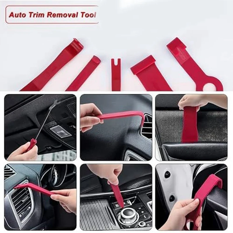 Car Emergency Kit With Window Wedges, Air Wedges, Automatic Trim Removal Tool Emergency Car Dent Repair Durable ,18 Pcs