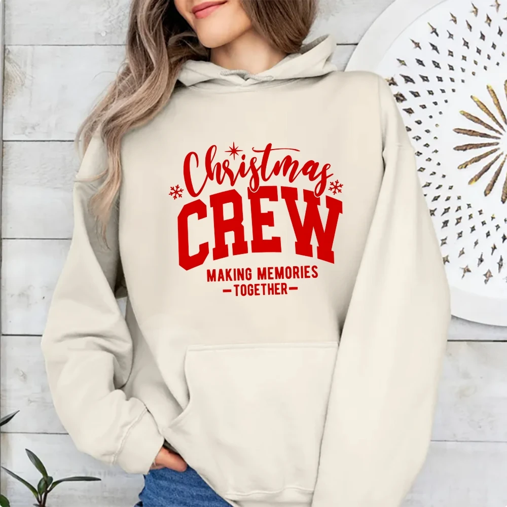 

Crew Christmas Y2K Style High Street Top 100% Cotton Pullover Unisex Hoodie Long Sleeves Sweatshirt Shirt Cheap Things Sportwear