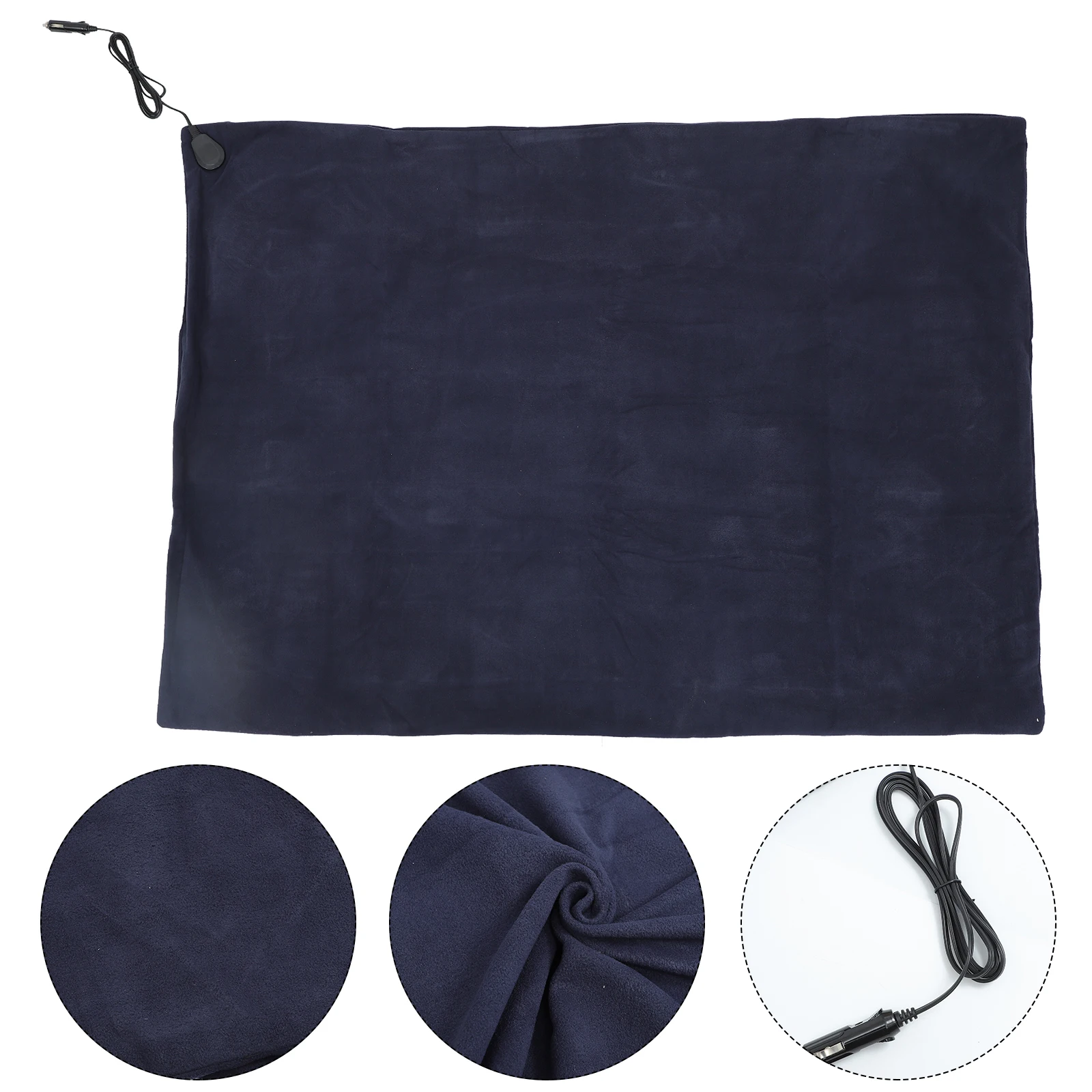 

12V Blanket Fast Heating 65C Thermostat Detachable Washable Heated Throw for Driver Passenger Winter Travel Stable