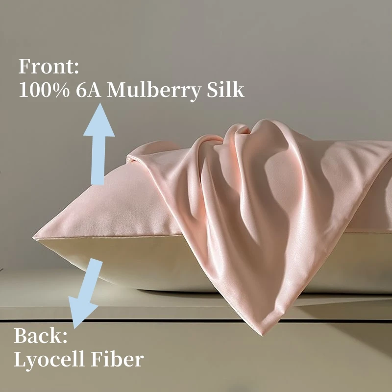 100% Natural Mulberry Silk Pillowcase Luxury 6A 25 Momme Pillow Cases for Hair and Skin with Hidden Zipper Pillow Cover