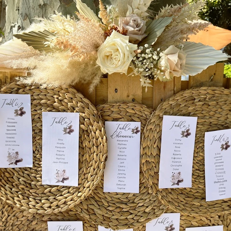 Creative Seating Chart For Wedding Reception Display,Guests Find Your Seat Wedding Seating Chartboard Sign Decor,Straw Woven Mat