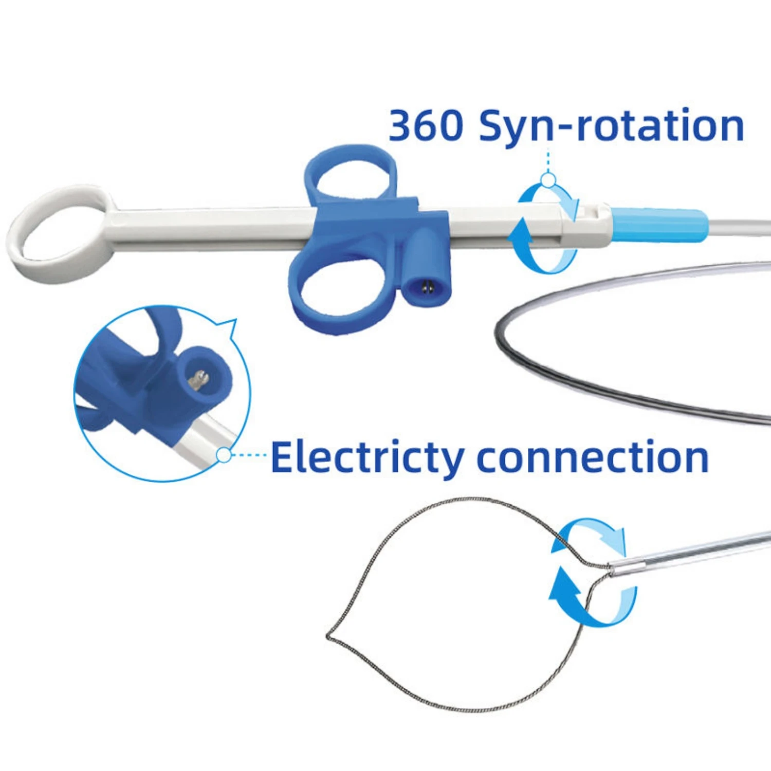 Loop descartável do snare da polipectomia para o fórceps de agarramento endoscópico de aço inoxidável da endoscopia de EMR ESD 1.8mm