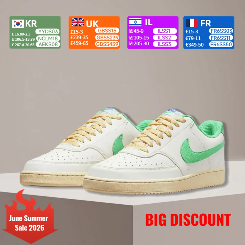 Nike Court Vision Low Unisex Retro Skate Shoes - Lightweight Comfort Streetwear Sneakers for Men Women FJ5437-133