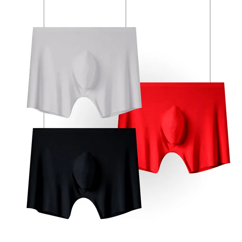 Men Underwear Soft Seamless Ice Silk Boxershorts Summer Ultrathin Underpants Elastic Transparent Panties Male Boxer Pants