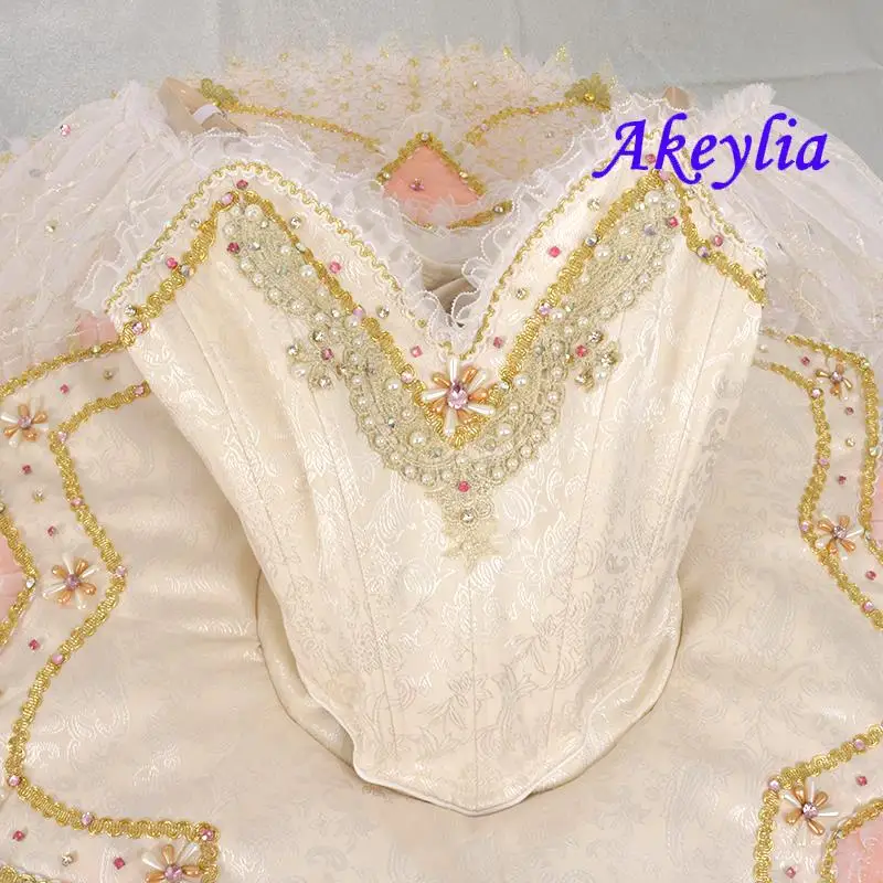 Akeylia Sleeping Beauty Princess ballet tutu competition professional costumes classical pancake tutu Split handmade JN0470