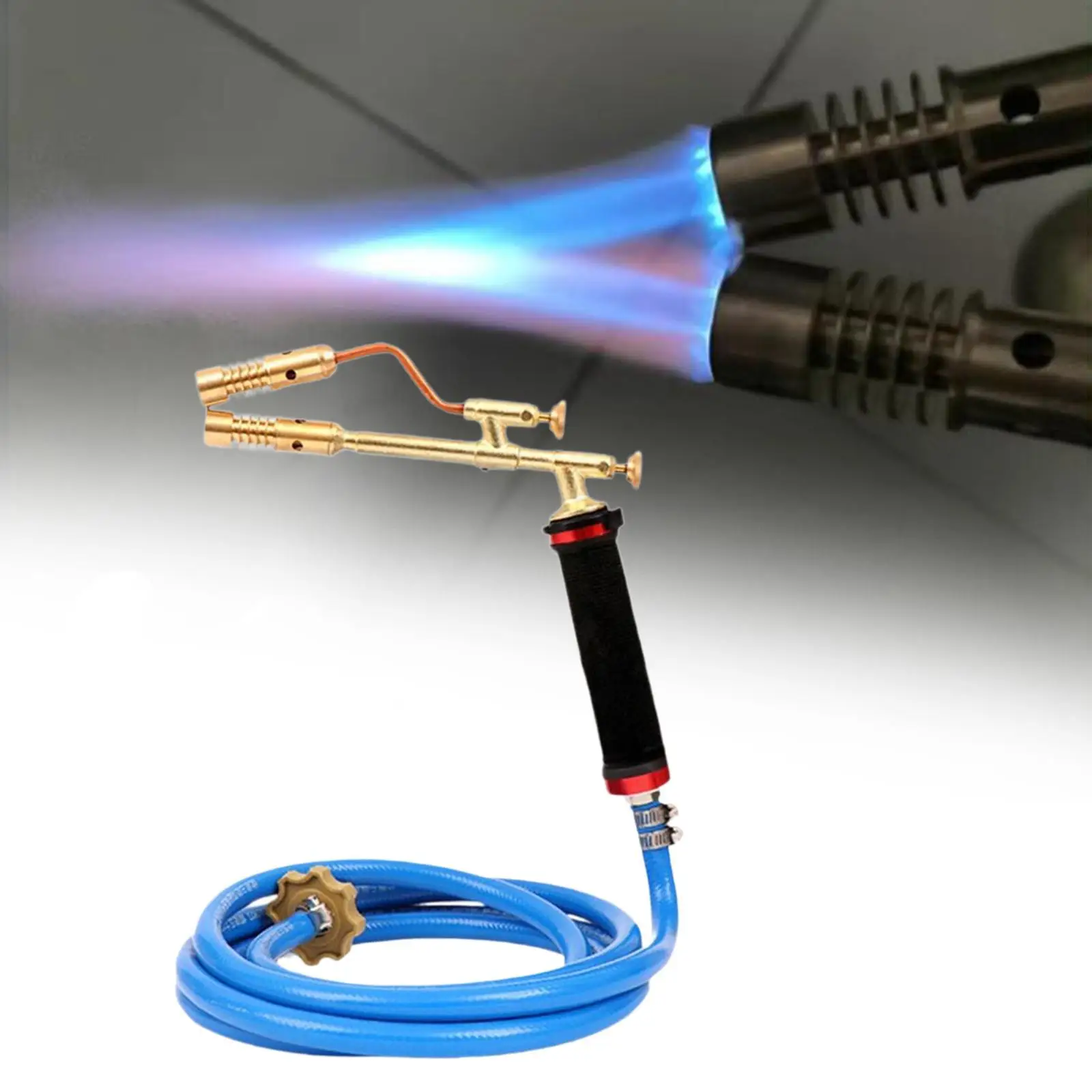 

Liquefied Propane Welding Torch with 5M Hose Portable High Performance Soldering Torch Adjustable Flame for Barbecue Brazing