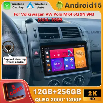 Android 15 pro Volkswagen VW Polo MK4 6Q 9N 9N3 2004-2009 Autorádio Multimediální Video Přehrávač GPS Carplay Stereo 4G 8 nejlepší prodej Rádio VW Polo 9N 9N3 - №3