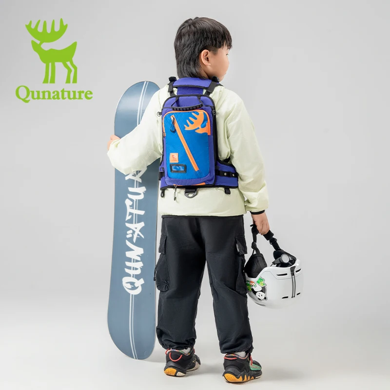 

Qunature Children'S Ski Training Backpack Strap Ski Board Anti-Fall Shock Absorption Safety Protection Coach Traction Rope Bag