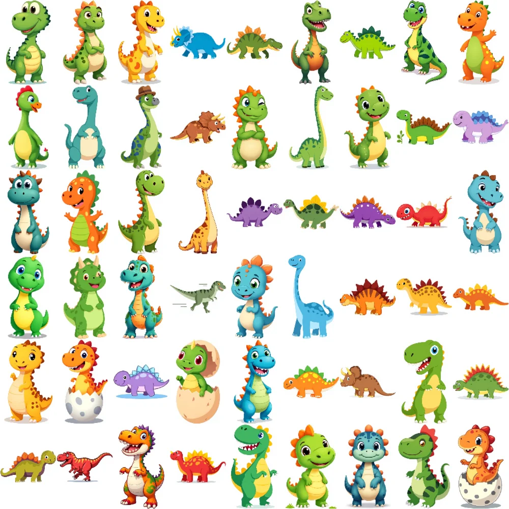 

54pcs Dinosaur Temporary Tattoo Stickers Cute Cartoon Waterproof Body Tattoo Sticker Men Women Kids Boys Girls Fake Tattoos