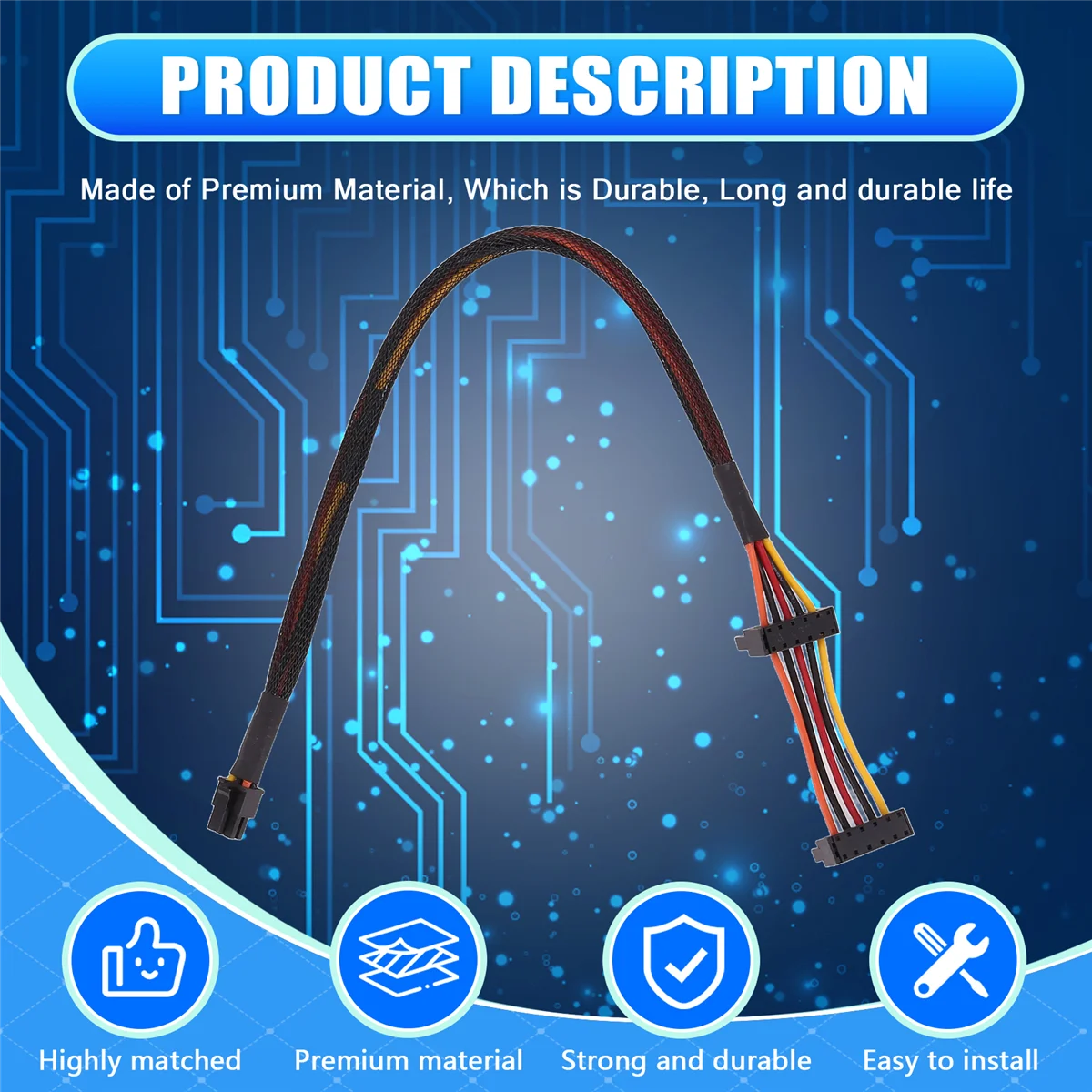 SMIEA HDD Cavo di alimentazione SATA Ad angolo retto SATA 15 pin X2 a Mini 6 pin ATX Adattatore per Dell Inspiron 3653 3650 Series compatibile