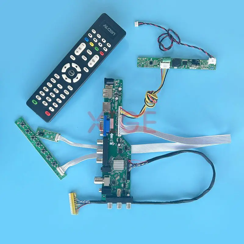 

LCD Driver Board Fit M195XTN01 DV185WHM HM185WX1 MT185WHM AV+USB+DHMI+VGA 1366*768 Display Kit DIY 19.5" Digital DVB 30-Pin LVDS